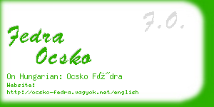 fedra ocsko business card